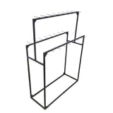 2-Sided Belt Display Rack, 32 Hooks Metal Retail Stand, Scarf Necktie Purse 22220