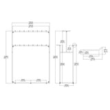 2-Sided Belt Display Rack, 32 Hooks Metal Retail Stand, Scarf Necktie Purse 22220