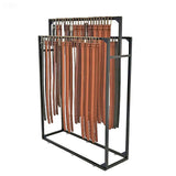 2-Sided Belt Display Rack, 32 Hooks Metal Retail Stand, Scarf Necktie Purse 22220