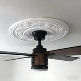23.62 Inch Ceiling Medallion Decorative, Round White Plaster Carved Lamp Plate 90 Day Lead Time 22235