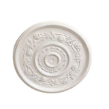 23.62 Inch Ceiling Medallion Decorative, Round White Plaster Carved Lamp Plate 90 Day Lead Time 22235