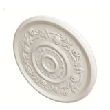 23.62 Inch Ceiling Medallion Decorative, Round White Plaster Carved Lamp Plate 90 Day Lead Time 22235