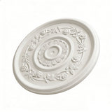 23.62 Inch Ceiling Medallion Decorative, Round White Plaster Carved Lamp Plate 90 Day Lead Time 22235