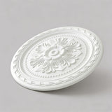 23.62 Inch Ceiling Medallion Decorative, Round White Plaster Carved Lamp Plate 90 Day Lead Time 22236