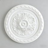 23.62 Inch Ceiling Medallion Decorative, Round White Plaster Carved Lamp Plate 90 Day Lead Time 22236