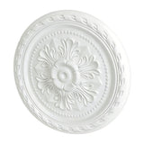 23.62 Inch Ceiling Medallion Decorative, Round White Plaster Carved Lamp Plate 90 Day Lead Time 22236