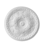 26.38 Inch Ceiling Medallion Decorative, Round White Plaster Carved Lamp Plate 90 Day Lead Time 22238