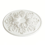 25.59 Inch Ceiling Medallion Decorative, Round White Plaster Carved Lamp Plate 90 Day Lead Time 22239