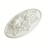 25.59 Inch Ceiling Medallion Decorative, Round White Plaster Carved Lamp Plate 90 Day Lead Time 22239