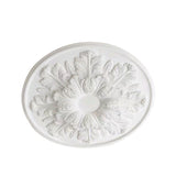25.59 Inch Ceiling Medallion Decorative, Round White Plaster Carved Lamp Plate 90 Day Lead Time 22239