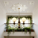 Ornate Plaster Ceiling Medallion Baroque Style 49.2x68.9 with 15.75 Center 290 Day Lead Time 2240