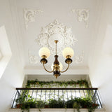 Ornate Plaster Ceiling Medallion Baroque Style 49.2x68.9 with 15.75 Center 290 Day Lead Time 2240