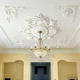 Ornate Plaster Ceiling Medallion Baroque Style 49.2x68.9 with 15.75 Center 290 Day Lead Time 2240