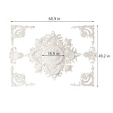 Ornate Plaster Ceiling Medallion Baroque Style 49.2x68.9 with 15.75 Center 290 Day Lead Time 2240