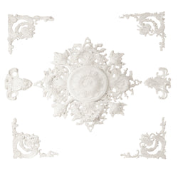 Ornate Plaster Ceiling Medallion Baroque Style 49.2x68.9 with 15.75 Center 290 Day Lead Time 2240