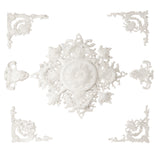 Ornate Plaster Ceiling Medallion Baroque Style 49.2x68.9 with 15.75 Center 290 Day Lead Time 2240
