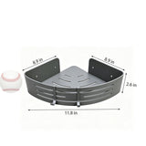 8.85  Bathroom Corner Shower Shelf Aluminum No Drill Adhesive Storage Rack 22252