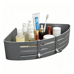 8.85  Bathroom Corner Shower Shelf Aluminum No Drill Adhesive Storage Rack 22252