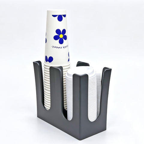 2 Compartment PP Cup Holder Organizer Countertop Coffee Tea Cup Rack 8.82  22263-10