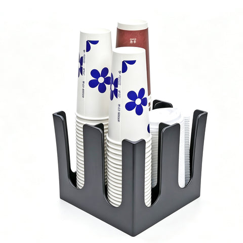 4 Compartment PP Cup Holder Organizer Countertop Coffee Tea Cup Rack 8.66  22263-11