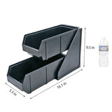 2-Tier PP Desktop Kitchen Organizer Countertop Storage Bin 16.14 x 5.51In 22263-13