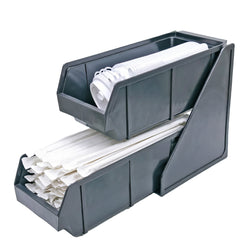 2-Tier PP Desktop Kitchen Organizer Countertop Storage Bin 16X5.5X9.5 in 22263-13