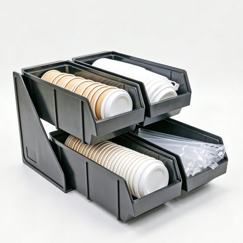 4 Tier PP Countertop Organizer Bar Storage Box 16.14  Beverage Supply Holder 22263-15