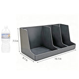 3-Compartment Cup Holder Organizer 1.9 LBS PP 16.14x8.07x7.48  Black 22263-4