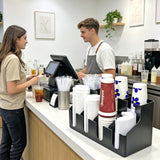 16.14  Multi-Compartment PP Cup Storage Organizer for Bubble Tea Coffee Shop 22263-5