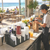 16.14  Multi-Compartment PP Cup Storage Organizer for Bubble Tea Coffee Shop 22263-5