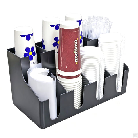 16.14  Multi-Compartment PP Cup Storage Organizer for Bubble Tea Coffee Shop 22263-5