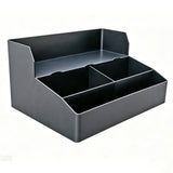 13.98  PP Countertop Beverage Storage Organizer Multi-Compartment Black 22263-6