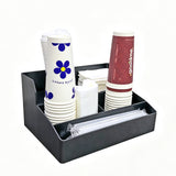 13.98  PP Countertop Beverage Storage Organizer Multi-Compartment Black 22263-6