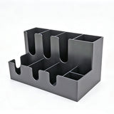 PP Multi Compartment Countertop Organizer Cup Lid Straw Storage Box Rack 16.5  22263-8