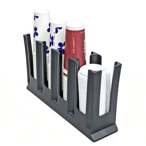4 Compartment PP Cup Holder Organizer Countertop Coffee Tea Cup Rack 18.7  22263-9