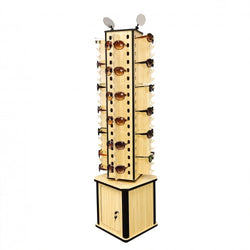FixtureDisplays? 4-Sided Wood Floor Display Storage Holds 72-Pair Sunglass Readingglass Retail 2558-4B