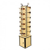 FixtureDisplays® 4-Sided Wood Floor Display Storage Holds 72-Pair Sunglass Readingglass Retail 2558-4B