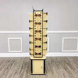 FixtureDisplays� 4-Sided Wood Floor Display Storage Holds 72-Pair Sunglass Readingglass Retail 2558-4B