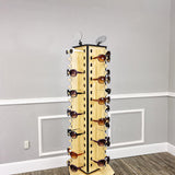 FixtureDisplays� 4-Sided Wood Floor Display Storage Holds 72-Pair Sunglass Readingglass Retail 2558-4B