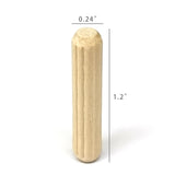 12PK M6X30MM Fluted Wood Dowel Pins for Easy Insertion Furniture Crafts Projects 2904-DoweL