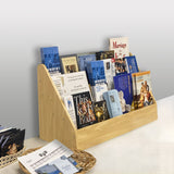 Countertop Book Shelf Display Greeting Card Rack 3 Tier Literature Magazine 2904-MAPLE