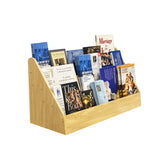 Countertop Book Shelf Display Greeting Card Rack 3 Tier Literature Magazine 2904-MAPLE