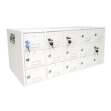 31X14X14" Secure Metal Locker Cabinet Storage Organizer 5X4X13" 15-Slot Cubby 300000