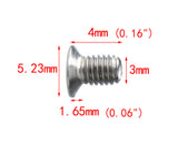 100PK M3 X 4mm Pitch 0.5   Phillips Flat Head Machine Screw (Countersunk) Carbon Steel