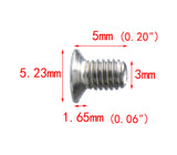 100PK M3 X 5mm Pitch 0.5   Phillips Flat Head Machine Screw (Countersunk) Carbon Steel