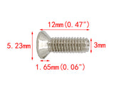 100PK M3 X 12mm Pitch 0.5   Phillips Flat Head Machine Screw (Countersunk) Carbon Steel