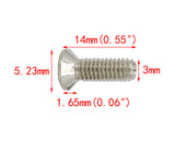100PK M3 X 14mm Pitch 0.5   Phillips Flat Head Machine Screw (Countersunk) Carbon Steel