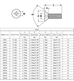 100PK M3 X 30mm Pitch 0.5   Phillips Flat Head Machine Screw (Countersunk) Carbon Steel