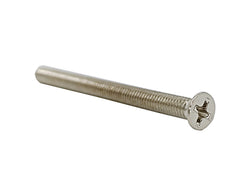 FixtureDisplays® 100PK M3 X 45mm Pitch 0.5mm - Phillips Flat Head Machine Screw (Countersunk) Carbon Steel Nickel Plated Cross Recessed 302014