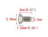 100PK M3.5 X 8mm   Phillips Flat Head Machine Screw (Countersunk) Carbon Steel